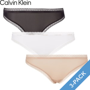 3 Pack Calvin Klein Bottoms Up Refresh Bikinis