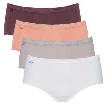 Sloggi Trosor 4P Basic Plus Midi Color Rosa/Lila bomull 46 Dam | apparel & accessories - clothing - underwear & socks - lingerie | ModeLejon