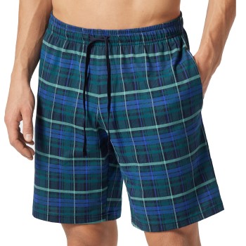 Schiesser Mix and Relax Organic Bermuda Shorts Blå/Grön bomull X-Large Herr | apparel & accessories - clothing - sleepwear & loungewear - loungewear | ModeLejon