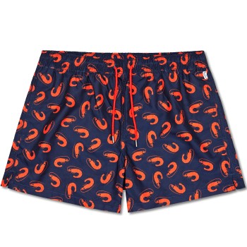 Läs mer om Happy socks Badbyxor Shrimpy Swim Shorts Marin mönstrad polyester Large Herr