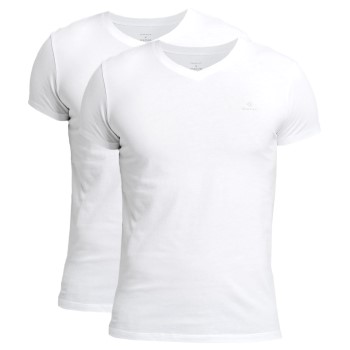 Läs mer om Gant 2P Basic V-Neck T-Shirt Svart/Vit bomull Large Herr