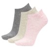 3-Pack Calvin Klein Chloe Cotton CK Logo Liner Socks