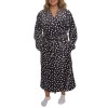 Damella Fleece Printed Dot Robe