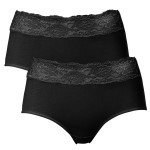 2-Pack Trofe Lace Trimmed Midi Briefs