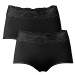 2-Pack Trofe Lace Trimmed Maxi Briefs