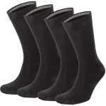 4-Pack Topeco Men Socks Plain Bamboo