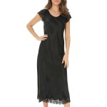 Lady Avenue Pure Silk Long Nightdress