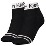 2-Pack Calvin Klein Logo Welt Quarter Socks 