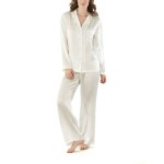 Damella Woven Silk Plain Pyjamas Set 