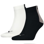 2-Pack Puma Men Logo Block Quarter Socks