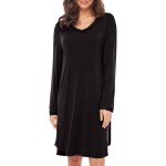 Lady Avenue Bamboo Nightdress With Long Sleeve