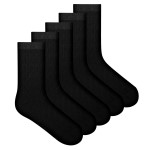 5-Pack Frank Dandy Bamboo Solid Crew No Logo Socks 