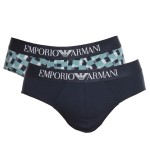 2-Pack Armani Cotton Stretch Print Briefs