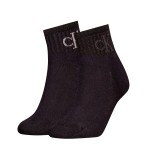 2-Pack Calvin Klein Glossy Rib Quarter Socks