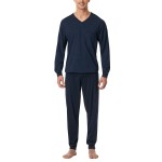 Schiesser Comfort Essentials V-Neck Long Pyjamas