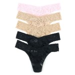 5-Pack Hanky Panky Signature Lace Original Rise Thongs