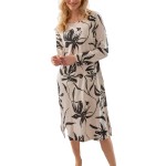 Trofe Graphic Log Sleeved Nightdress