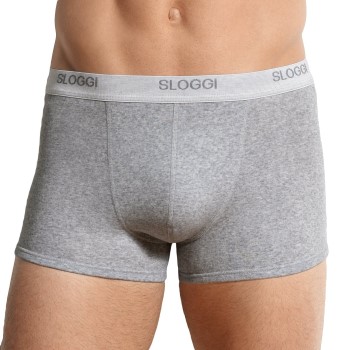 Sloggi Kalsonger For Men Basic Shorts Grå bomull X-Large Herr