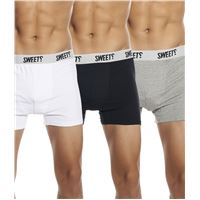 3-Pack Sweet High Times Boxer Grey White Black