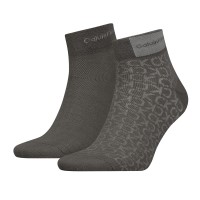 2-Pack Calvin Klein Badge Quarter Men Sock