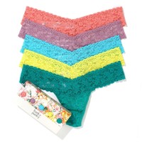 5-Pack Hanky Panky Signature Lace Low Rise Thong 5-Pack Hanky Panky Signature Lace Low Rise Thong