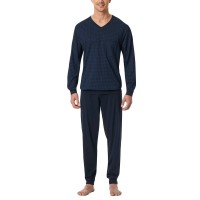 Schiesser Comfort Essentials V-Neck Long Pyjamas Schiesser Comfort Essentials V-Neck Long Pyjamas