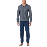 Schiesser Comfort Essentials V-Neck Long Pyjamas Schiesser Comfort Essentials V-Neck Long Pyjamas