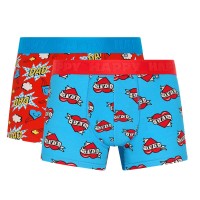 2-Pack Happy Socks Super Dad Boxershorts 2-Pack Happy Socks Super Dad Boxershorts