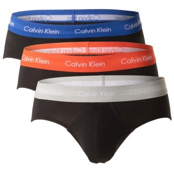 Läs mer om Calvin Klein Kalsonger 3P Cotton Stretch Hip Brief Helsvart bomull Medium Herr