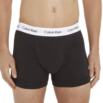Läs mer om Calvin Klein Kalsonger 3P Cotton Stretch Trunks Svart/Vit bomull Small Herr