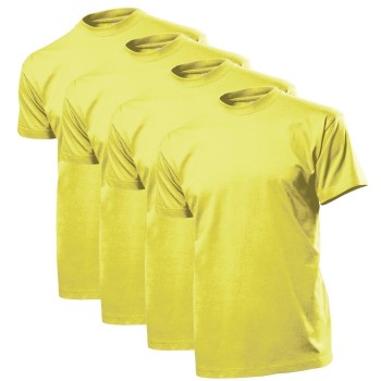 Läs mer om Stedman 4P Comfort Men T-shirt Gul bomull X-Large Herr