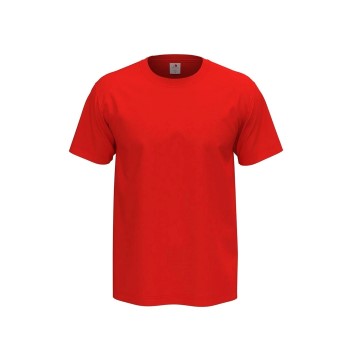 Stedman Comfort Men T-shirt Röd bomull Small Herr