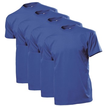 Stedman 4P Comfort Men T-shirt Royalblå bomull Medium Herr