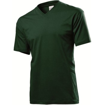Läs mer om Stedman Classic V-Neck Men T-shirt Grön bomull X-Large Herr