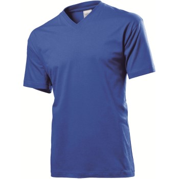 Läs mer om Stedman Classic V-Neck Men T-shirt Royalblå bomull X-Large Herr