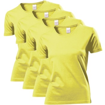Läs mer om Stedman 4P Classic Women T-shirt Gul bomull Small Dam