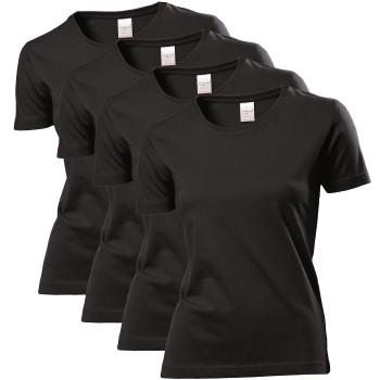 Läs mer om Stedman 4P Classic Women T-shirt Svart bomull X-Large Dam