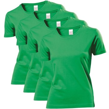 Läs mer om Stedman 4P Classic Women T-shirt Grön bomull X-Large Dam