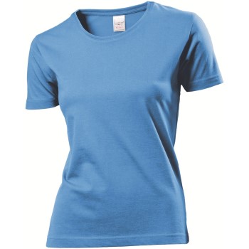Läs mer om Stedman Classic Women T-shirt Ljusblå bomull Medium Dam