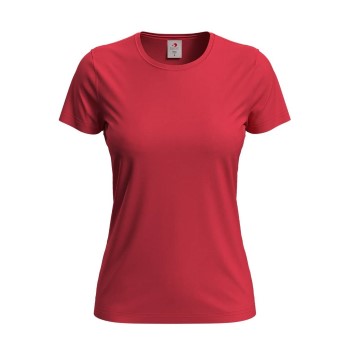 Stedman Classic Women T-shirt Röd bomull Medium Dam