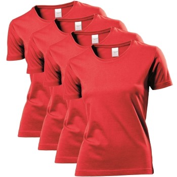 Läs mer om Stedman 4P Classic Women T-shirt Röd bomull Large Dam