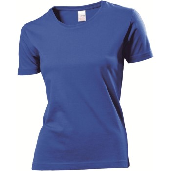 Stedman Classic Women T-shirt Royalblå bomull Large Dam