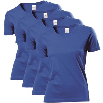 Läs mer om Stedman 4P Classic Women T-shirt Royalblå bomull Large Dam