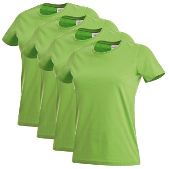 Läs mer om Stedman 4P Classic Women T-shirt Ljusgrön bomull X-Large Dam