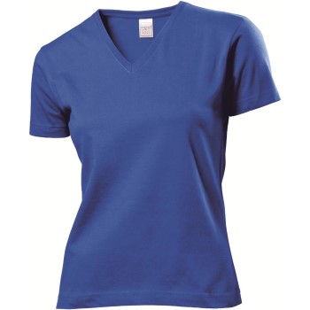 Läs mer om Stedman Classic V-Neck Women T-shirt Royalblå bomull Large Dam