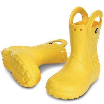 Läs mer om Crocs Handle It Rain Boots Kids Gul US J3 (EU 34-35) Barn