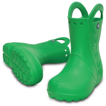 Läs mer om Crocs Handle It Rain Boots Kids Grön US J2 (EU 33-34) Barn