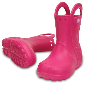 Läs mer om Crocs Handle It Rain Boots Kids Rosa US C6 (EU 22-23) Barn