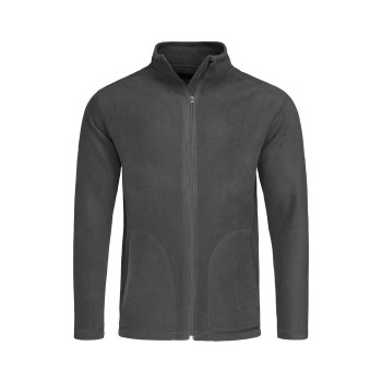 Läs mer om Stedman Active Fleece Jacket For Men Grå polyester XX-Large Herr