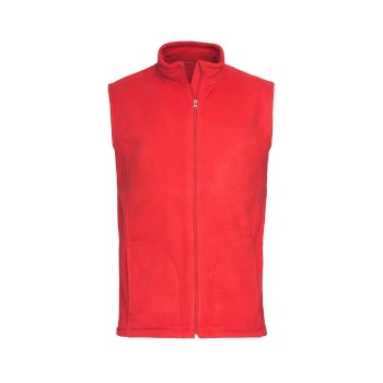 Stedman Active Fleece Vest For Men Röd polyester XX-Large Herr